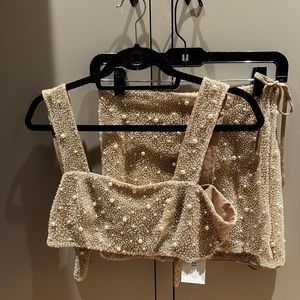 Sara Cristina (intermix) beaded skirt and top (set)